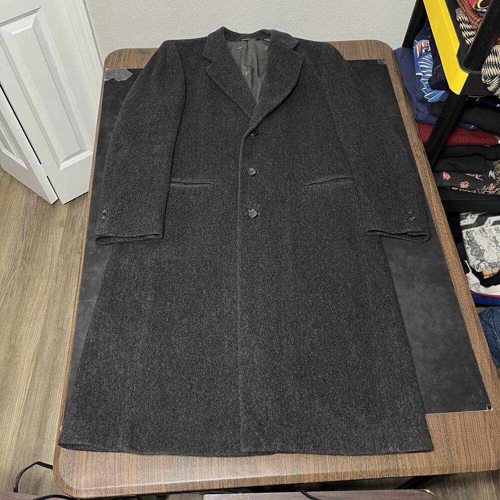 Vintage Givenchy Monsieur Coat Duster Wizard Trench Wool Overcoat Made In USA